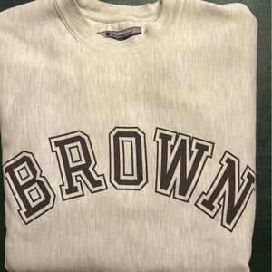 🌴Brown College gray sweatshirt size S